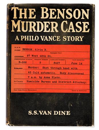 VAN DINE, S.S. The Benson Murder Case.